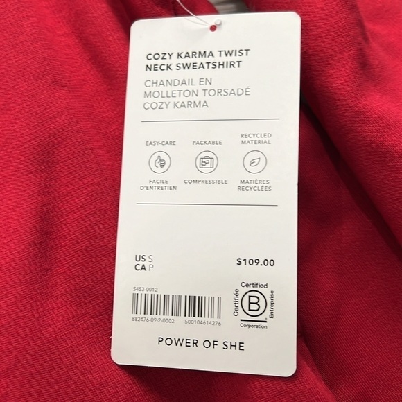 Trendy Athleta Twist Neck Sweatshirt - Picture 6 of 7